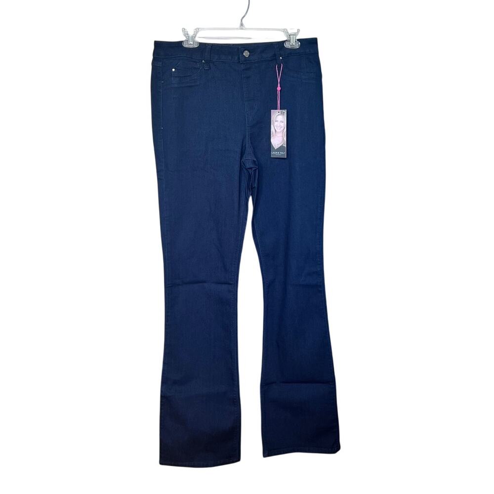 Laurie Felt Silky Baby Bell Jeans Dark Wash Stretch Denim Women’s Size LT NWT